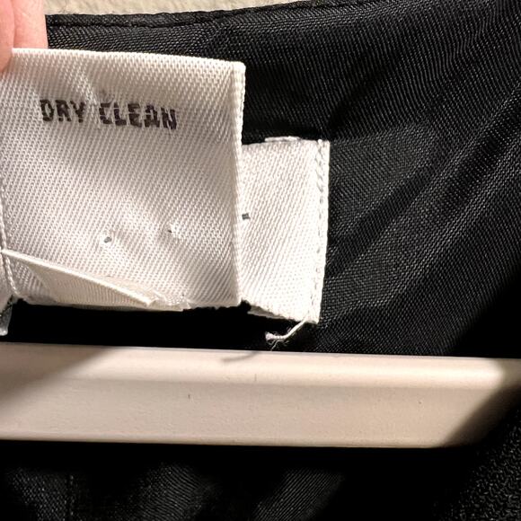 Ann Taylor Loft Asymmetric Neck Wool Blend Sheath Dress Size 6 Black Sleeveless - Picture 4 of 11